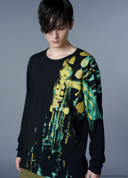 Ground Y×Cyborg 009 60th CYBORG 009 WATERCOLOR LONG SLEEVE T-SHIRT