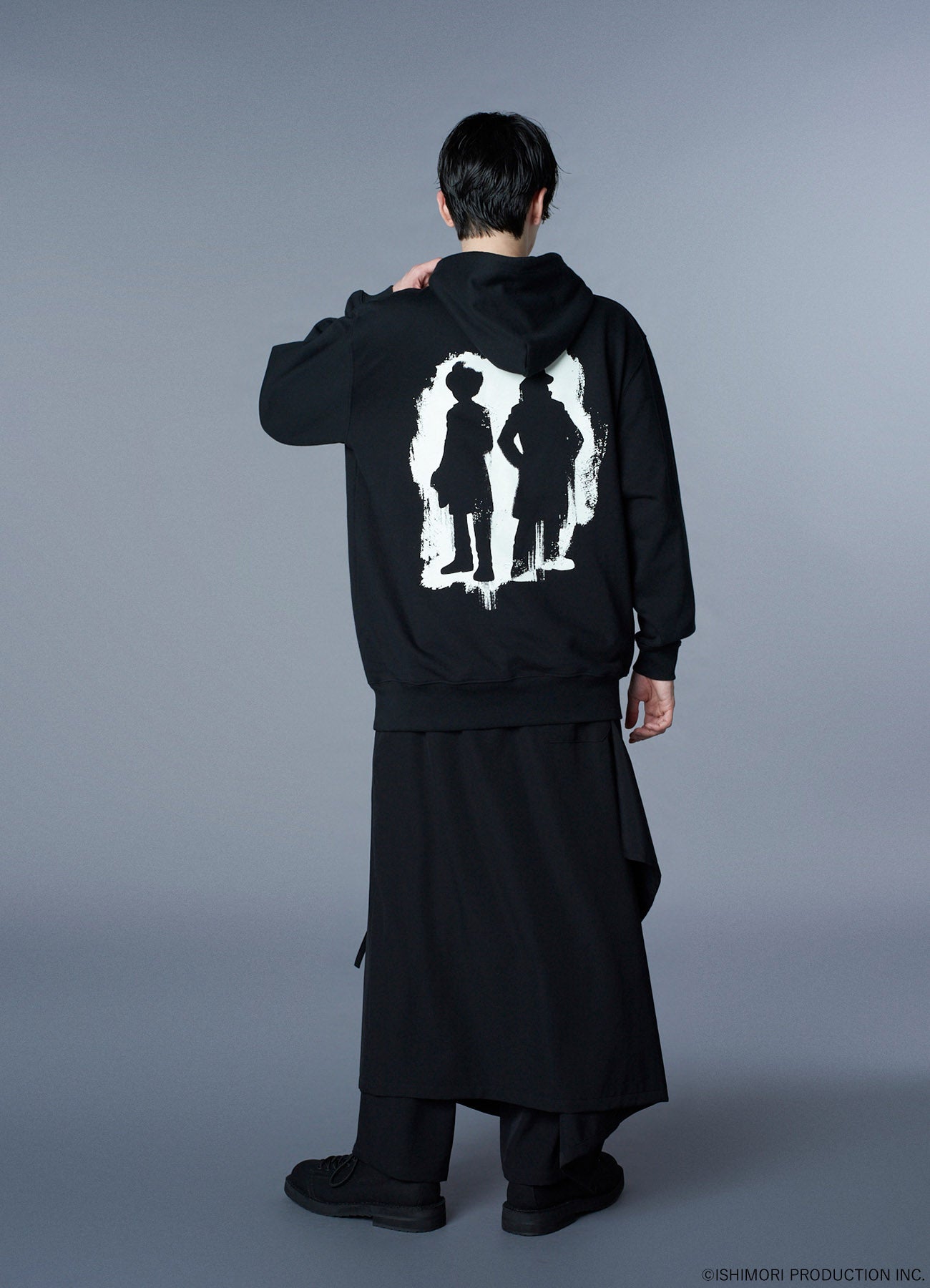 Ground Y×Cyborg 009 60th CYBORG 009 & DR.YY NEWLY DRAWN SILHOUETTE HOODIE