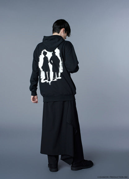 Ground Y×Cyborg 009 60th CYBORG 009 & DR.YY NEWLY DRAWN SILHOUETTE HOODIE