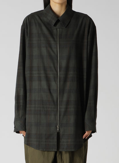 SUMI INK-DYED MADRAS PLAID SLIDER SHIRT