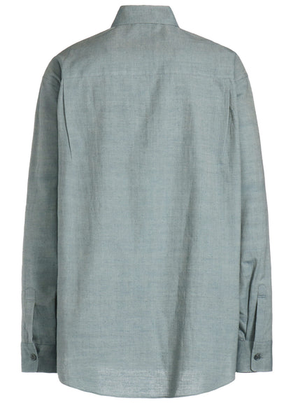 CHAMBRAY LAWN BIG SLEEVE SHIRT