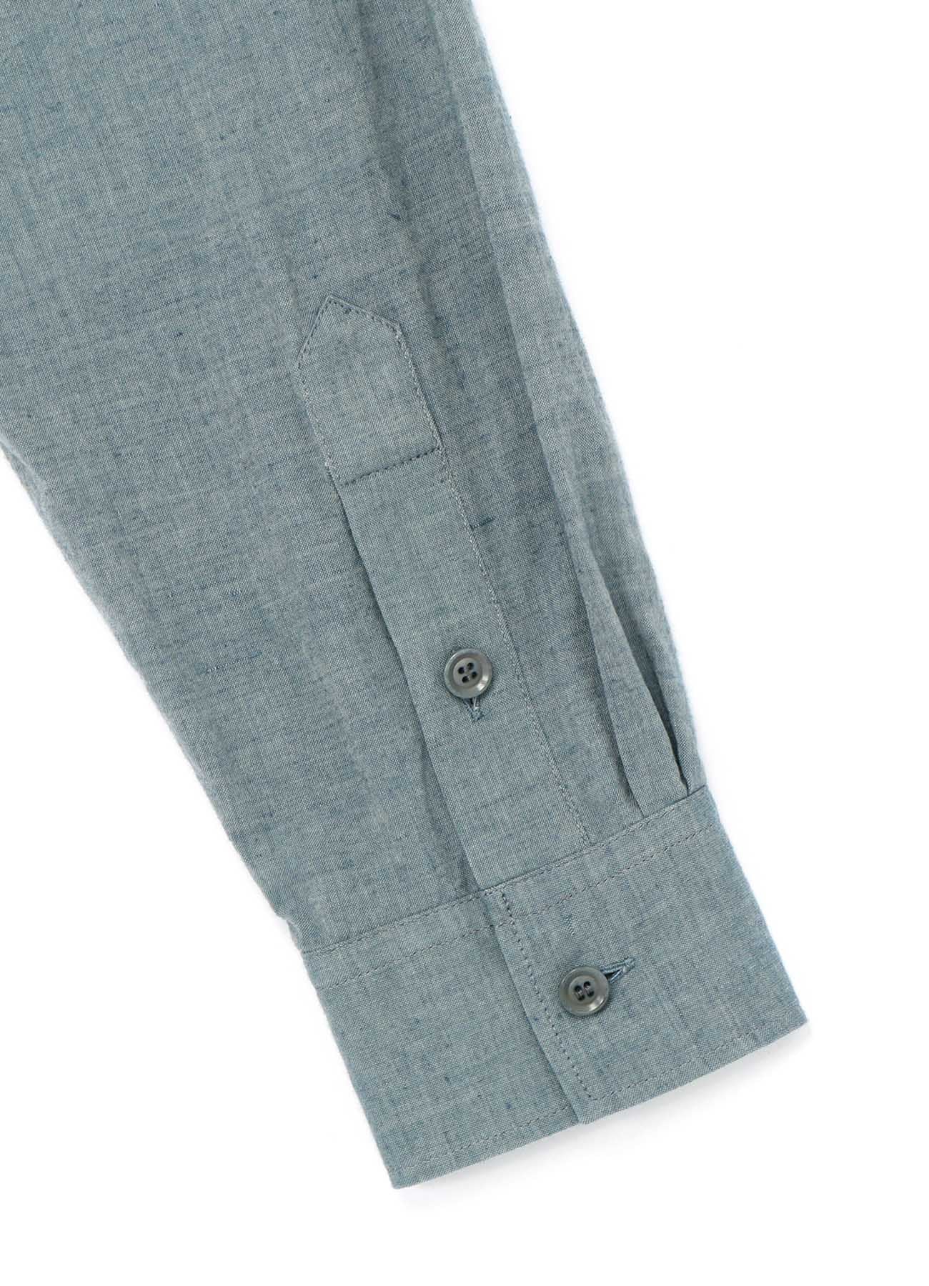 CHAMBRAY LAWN DESIGN POCKET SHIRT