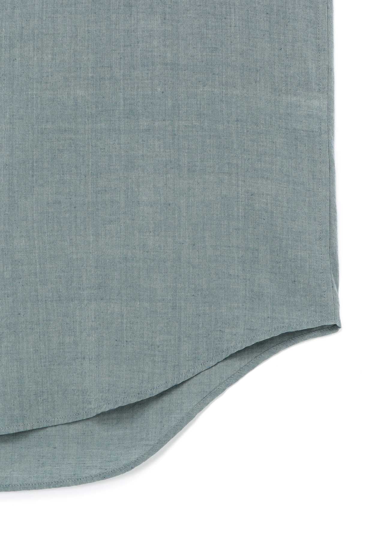 CHAMBRAY LAWN DESIGN POCKET SHIRT