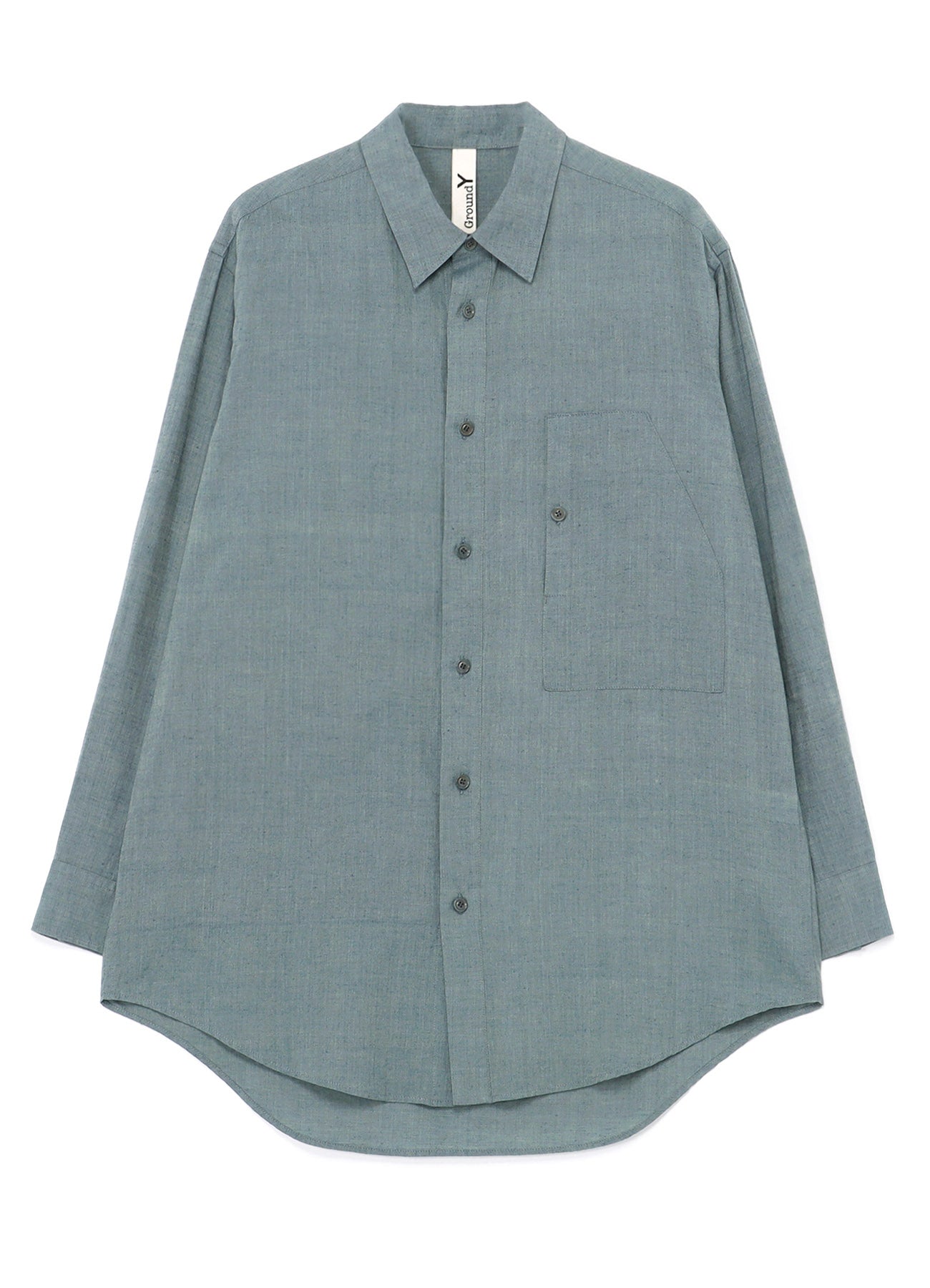 CHAMBRAY LAWN DESIGN POCKET SHIRT