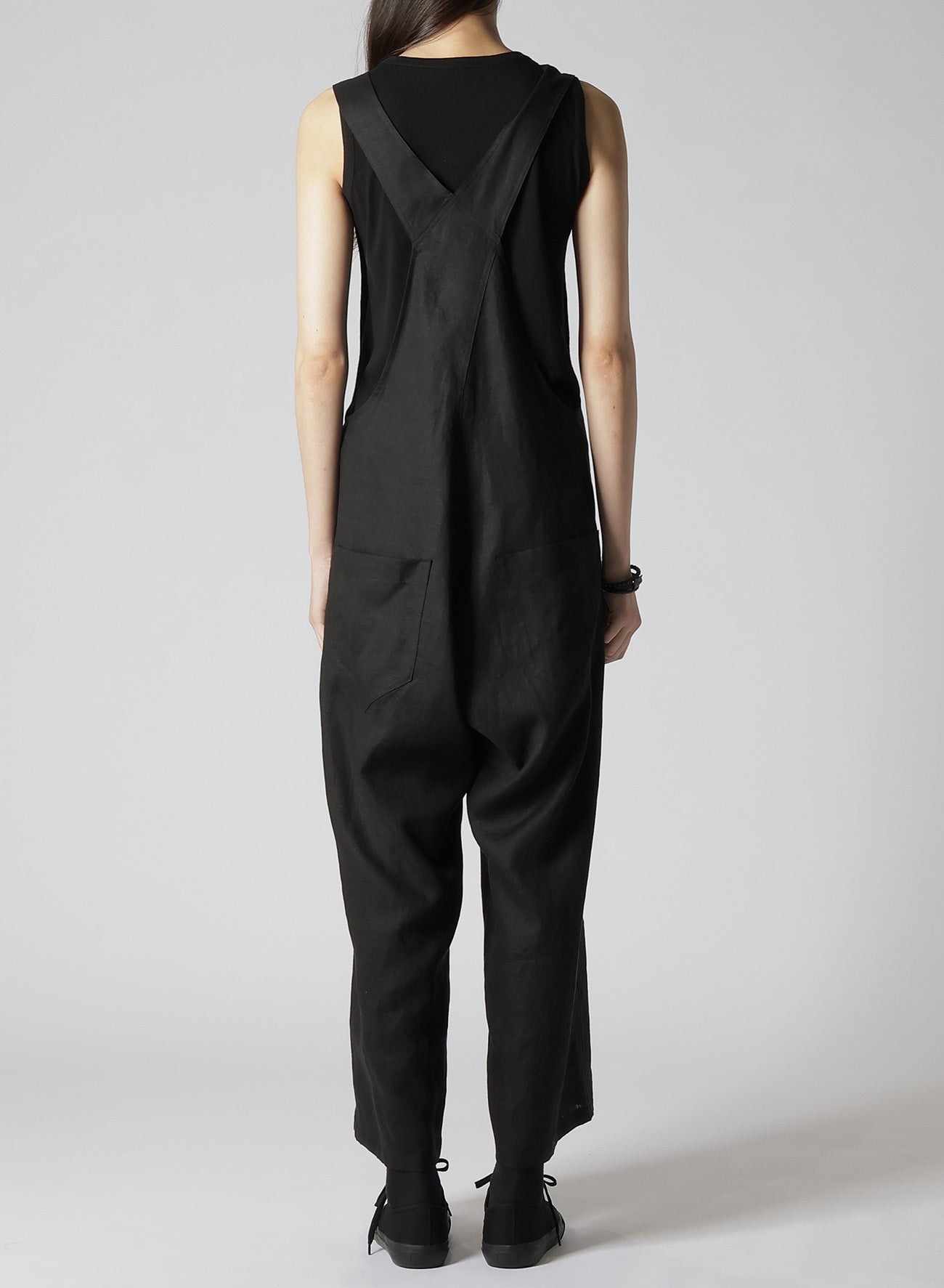 LINEN LAWN  FRONT BUTTON OVERALLS