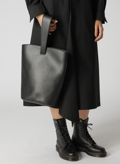 VEGAN LEATHER BUCKET TOTE