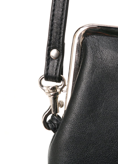 COW LEATHER  CLASP SHOULDER BAG