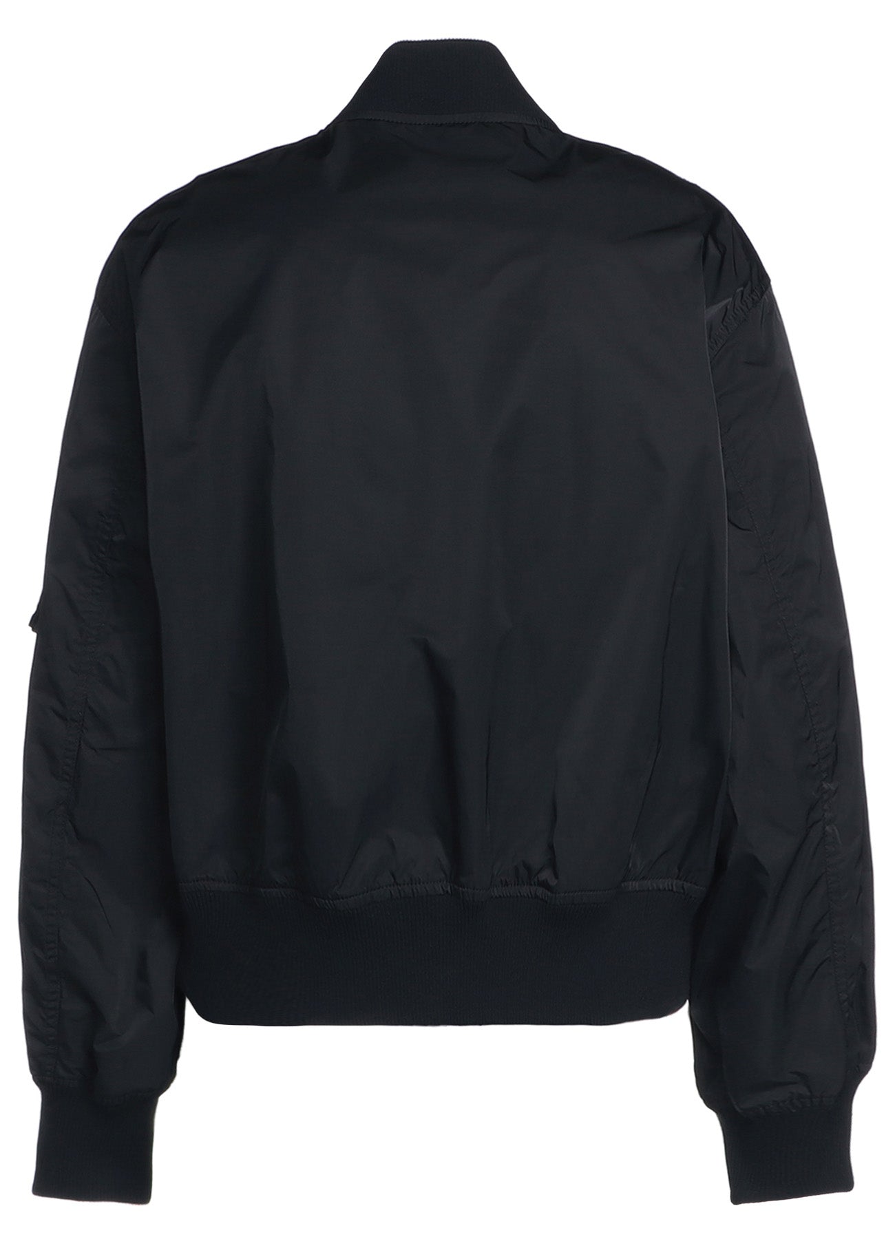 POLYESTER TWILL TYPEWRITER DOUBLE ZIPPER MA-1 JACKET