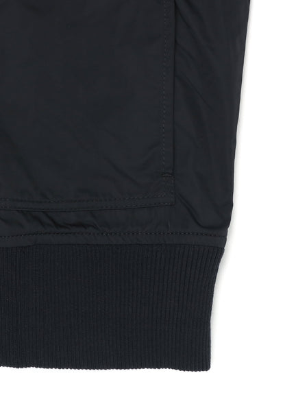 POLYESTER TWILL TYPEWRITER DOUBLE ZIPPER MA-1 JACKET