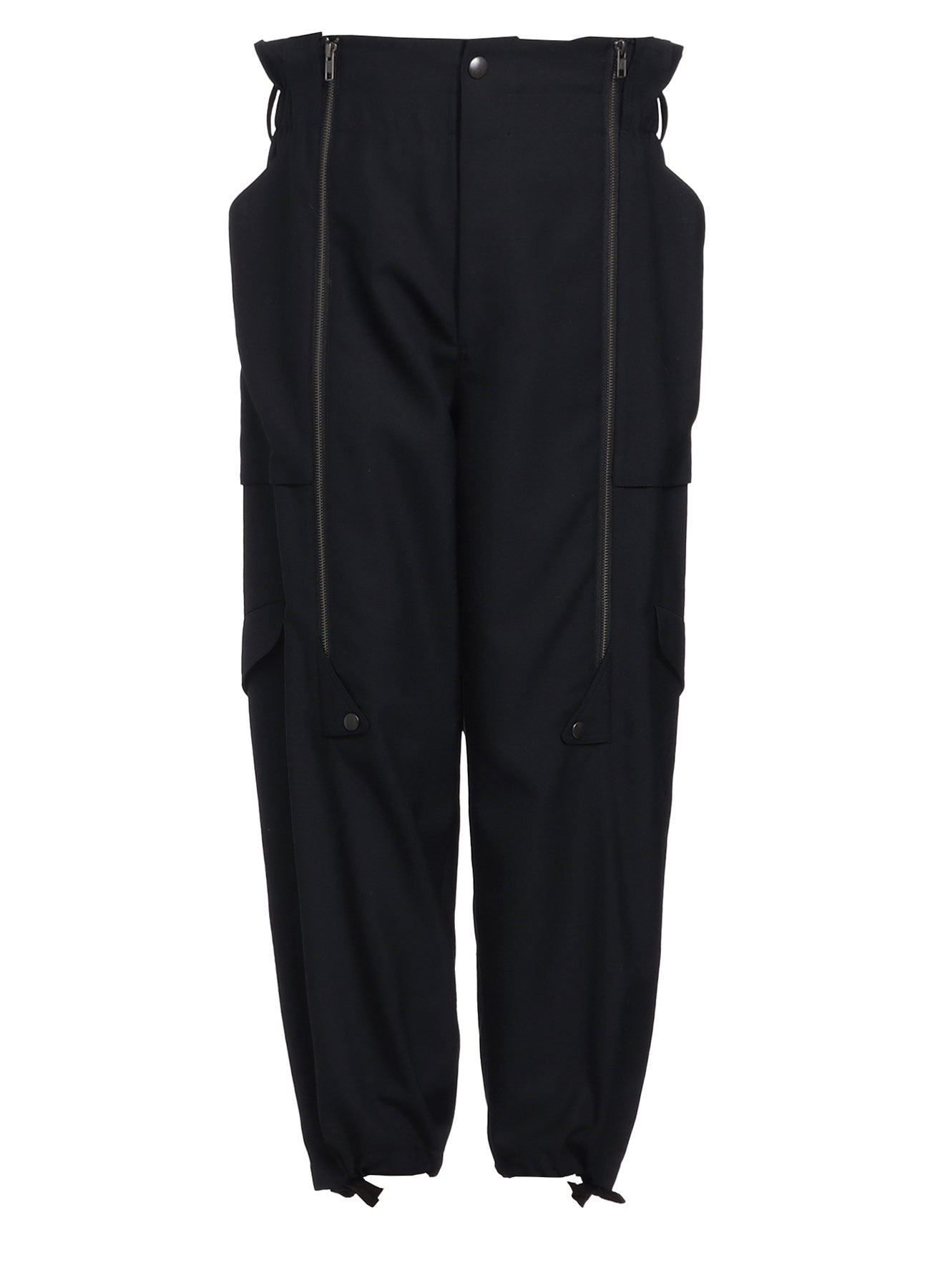 WOOL POLYESTER GABARDINE SUSPENDER PANTS – THE SHOP YOHJI YAMAMOTO