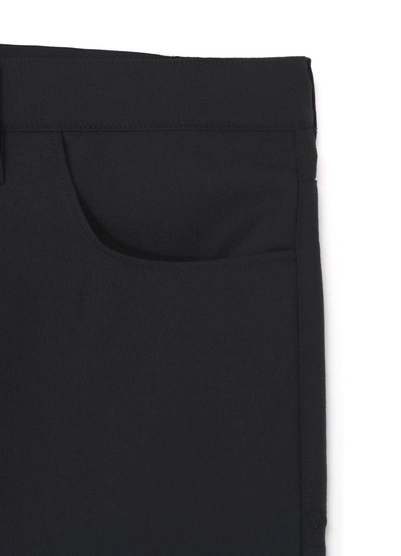 WOOL POLYESTER GABARDINE SLIM 5POCKET PANTS