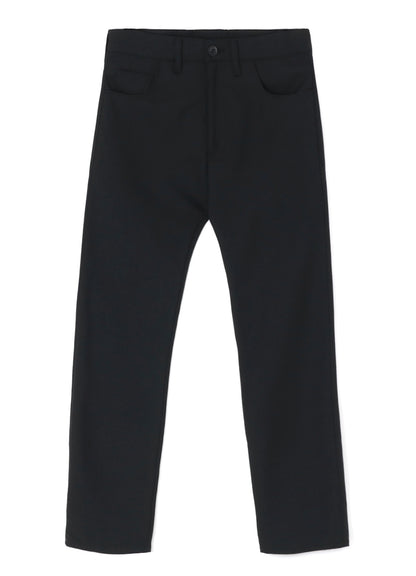 WOOL POLYESTER GABARDINE SLIM 5POCKET PANTS