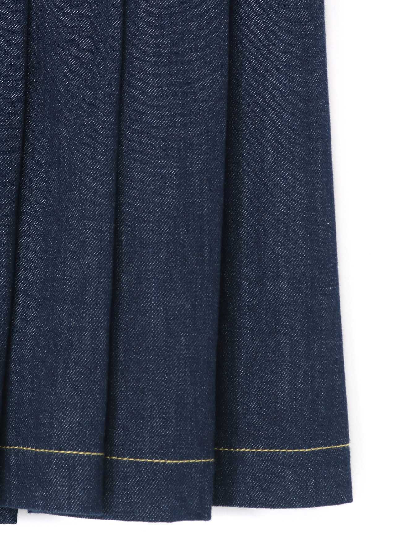 8OZ UNEVEN THREAD DENIM WRAPPED TUCK SKIRT