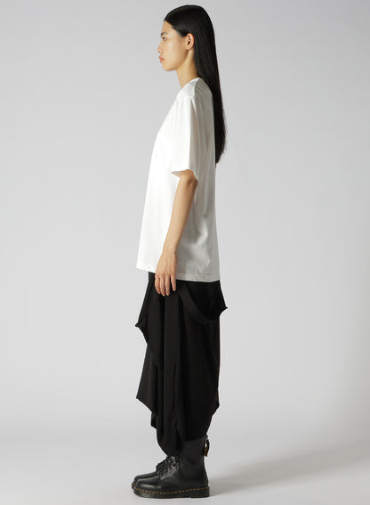 COTTON JERSEY HEM BELTED T-SHIRT