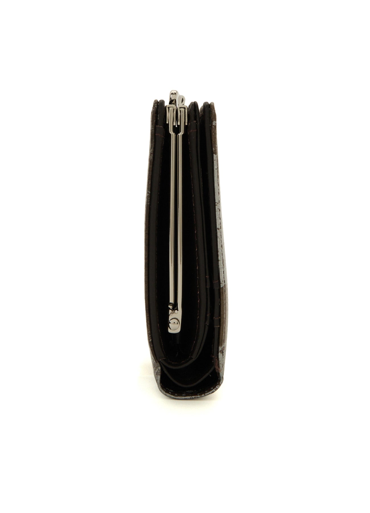 PRINTED LEATHER DOUBLE-FOLD WALLET