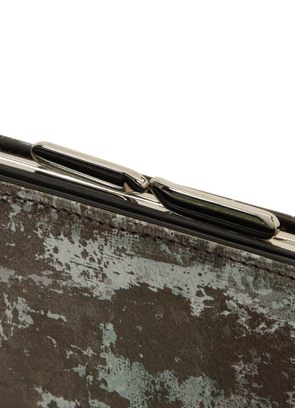 PRINTED LEATHER DOUBLE-FOLD WALLET