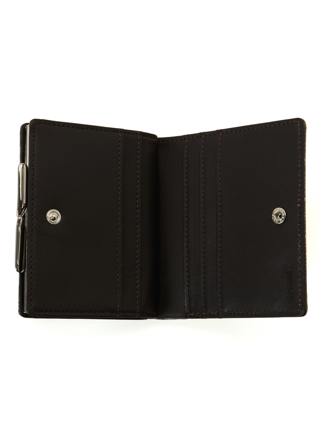 PRINTED LEATHER DOUBLE-FOLD WALLET