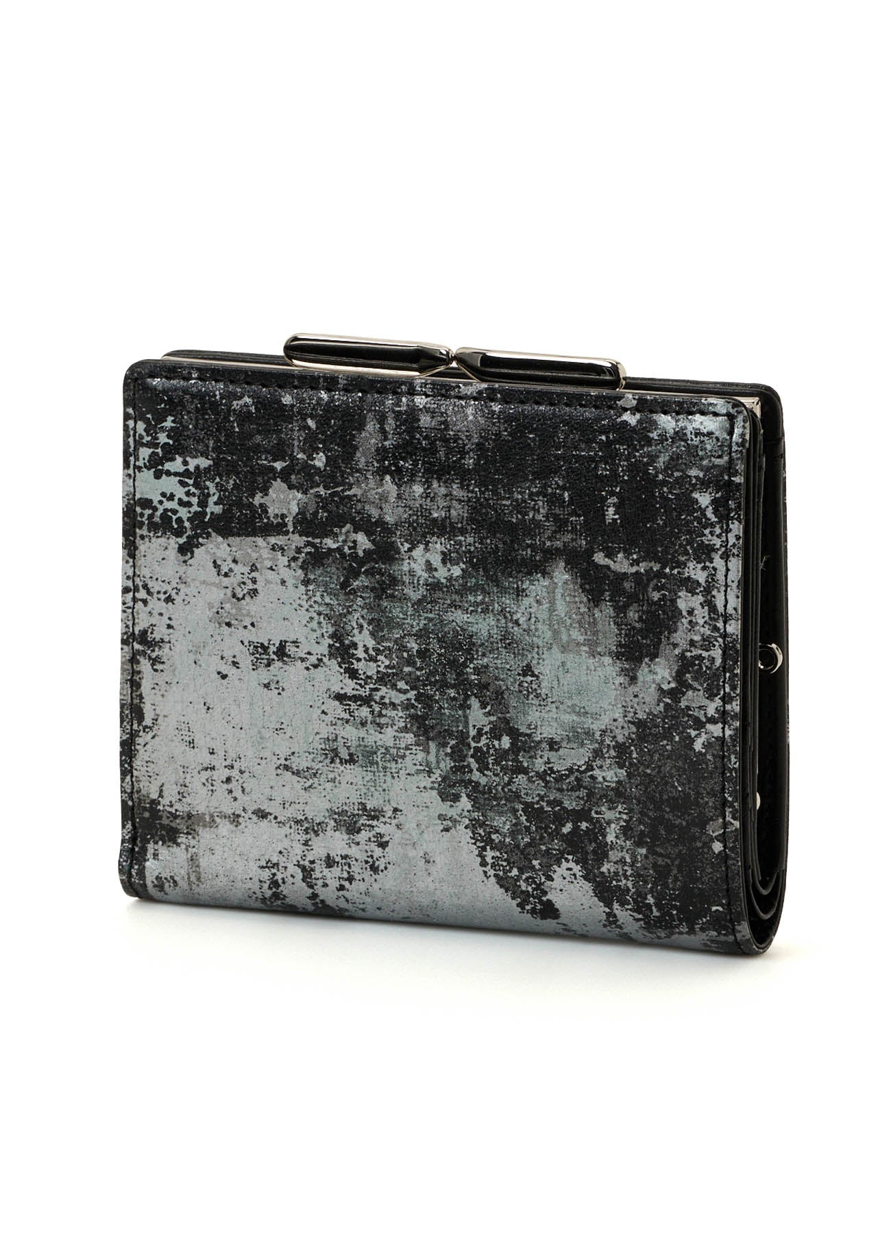 PRINTED LEATHER DOUBLE-FOLD WALLET