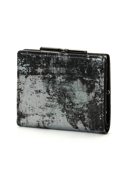 PRINTED LEATHER DOUBLE-FOLD WALLET