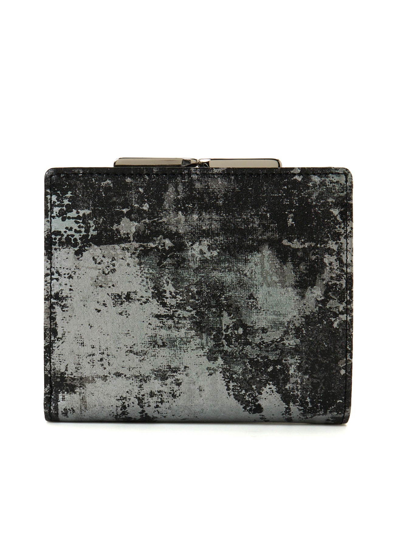 PRINTED LEATHER DOUBLE-FOLD WALLET