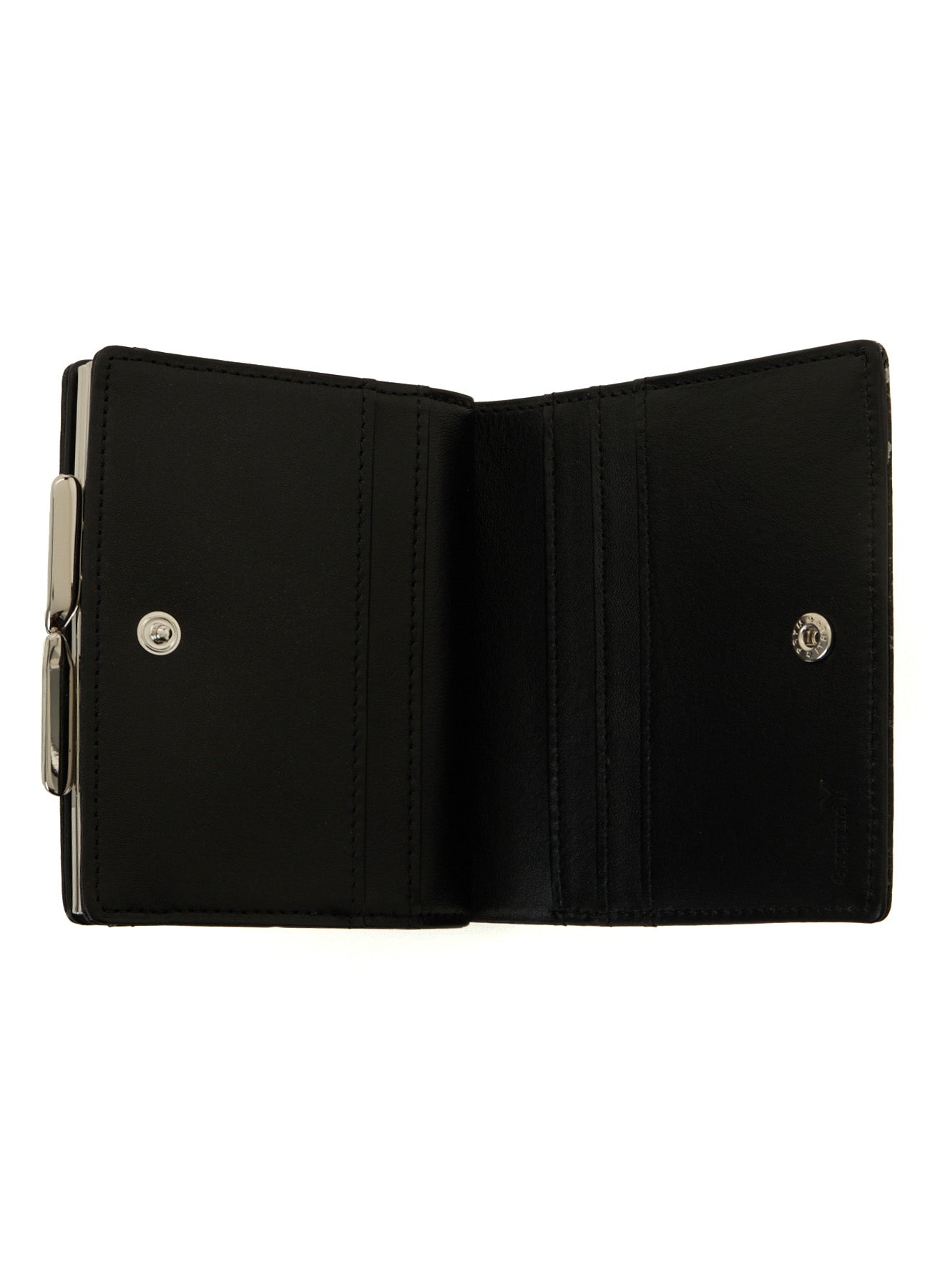 PRINTED LEATHER DOUBLE-FOLD WALLET