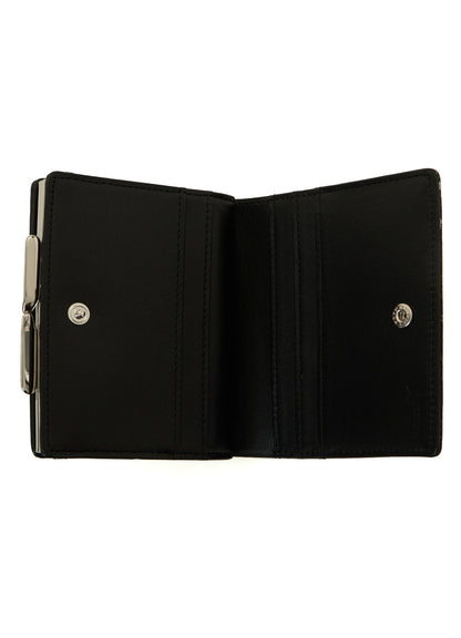PRINTED LEATHER DOUBLE-FOLD WALLET