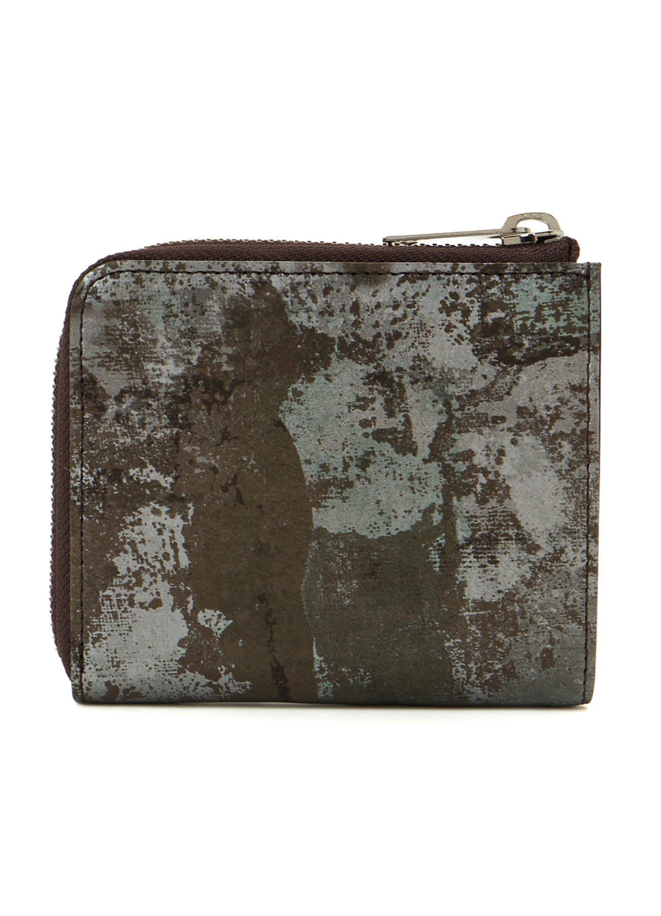 PRINTED LEATHER L-ZIP WALLET