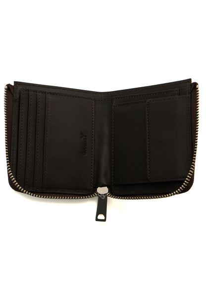 PRINTED LEATHER L-ZIP WALLET