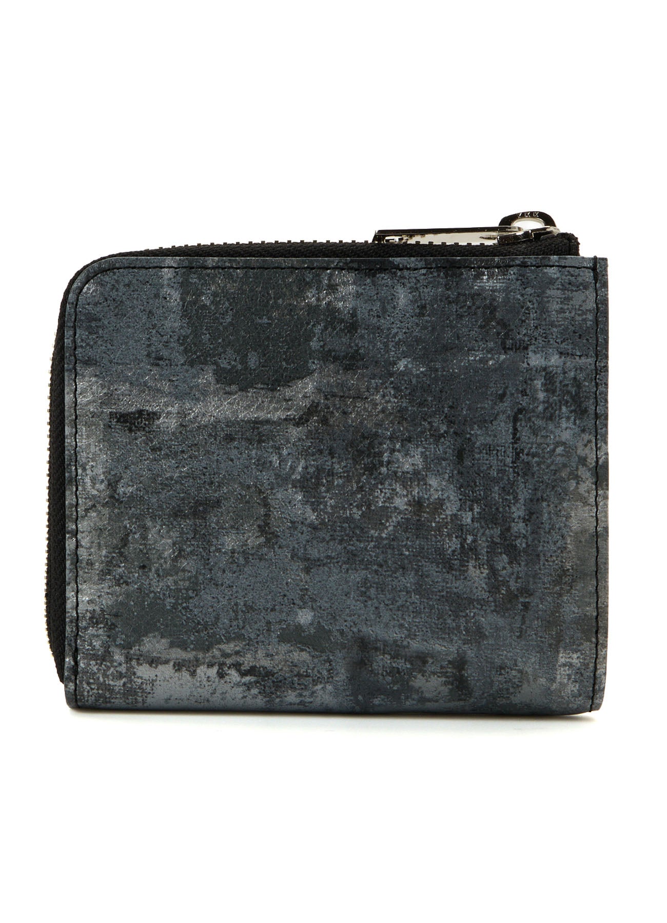 PRINTED LEATHER L-ZIP WALLET