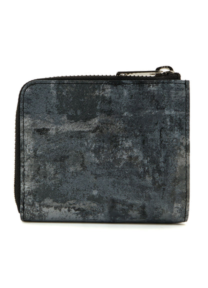 PRINTED LEATHER L-ZIP WALLET