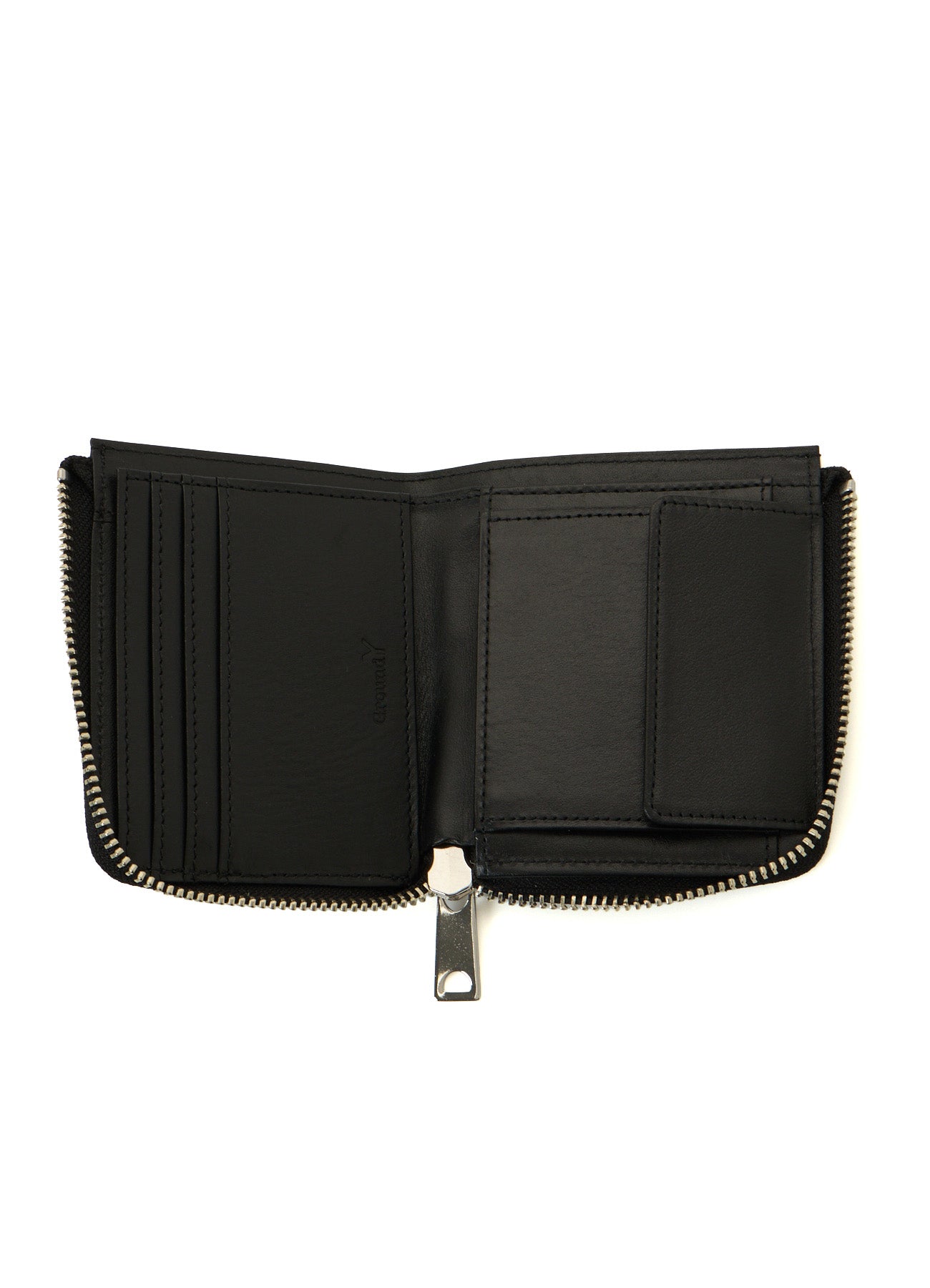 PRINTED LEATHER L-ZIP WALLET