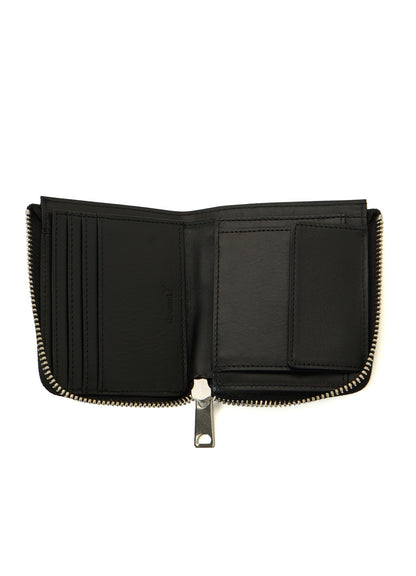 PRINTED LEATHER L-ZIP WALLET