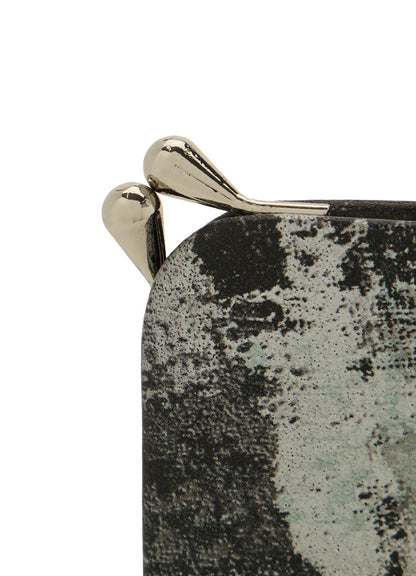 PRINTED LEATHER CARD & COIN CASE