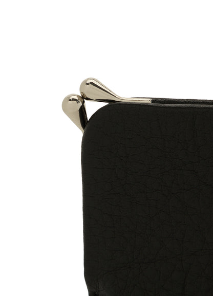 COW LEATHER CARD & COIN CASE W/CLASP