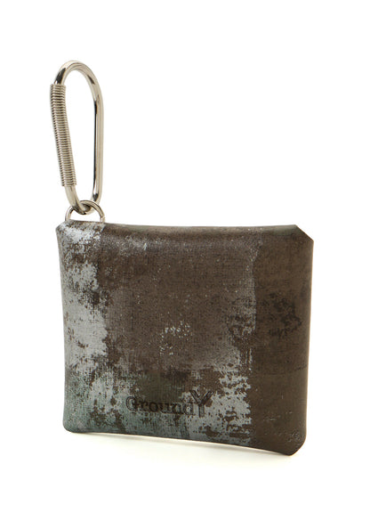 PRINTED LEATHER PILL CASE KEYCHAIN