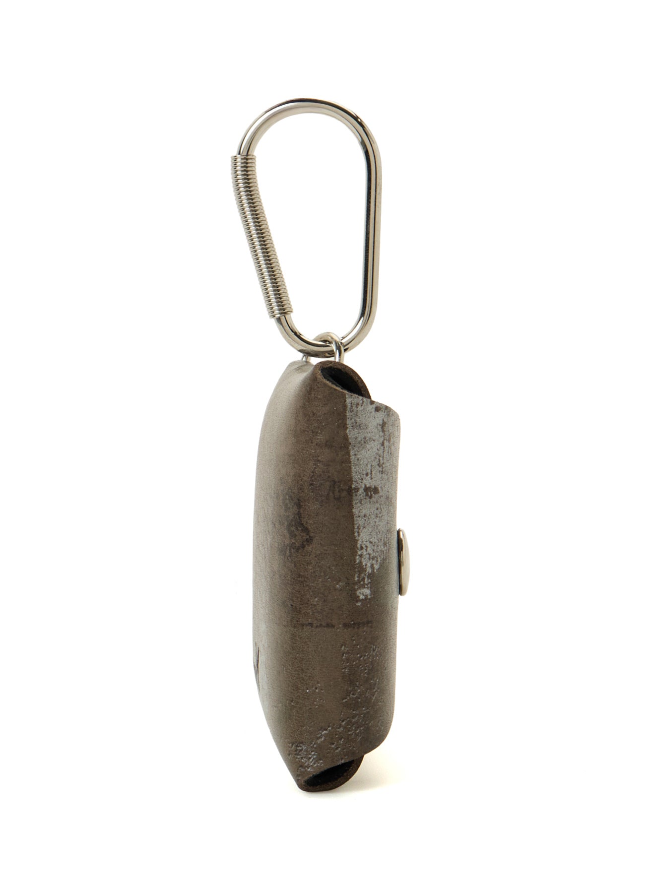 PRINTED LEATHER PILL CASE KEYCHAIN