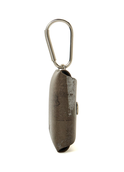 PRINTED LEATHER PILL CASE KEYCHAIN