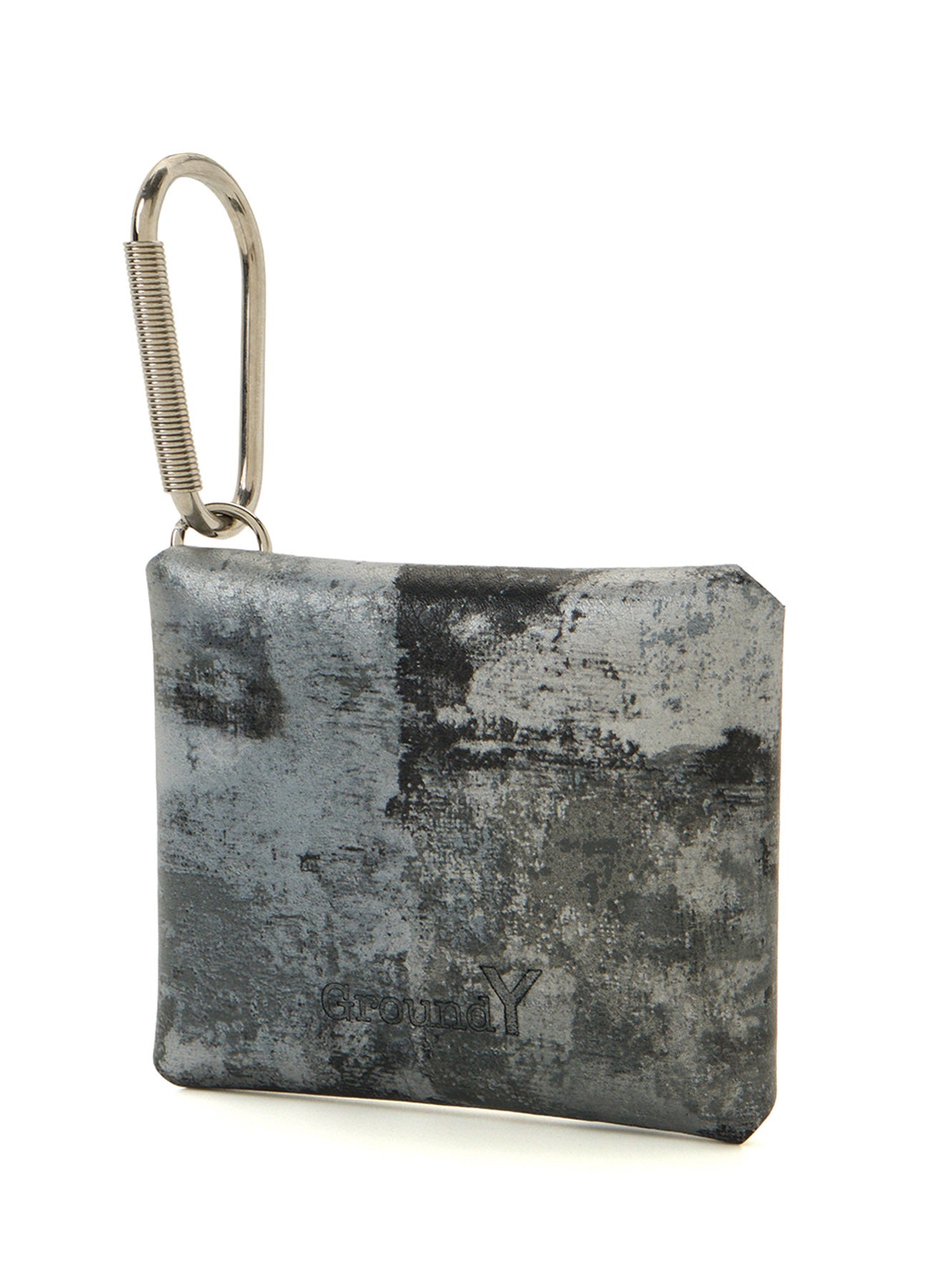 PRINTED LEATHER PILL CASE KEYCHAIN