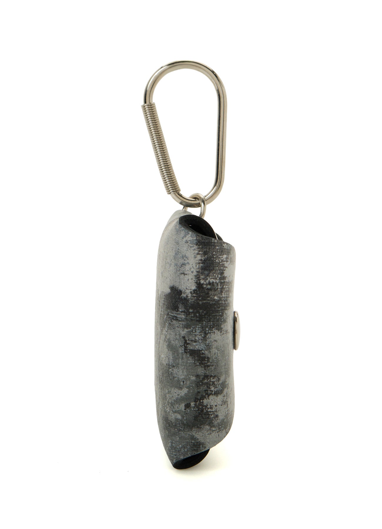 PRINTED LEATHER PILL CASE KEYCHAIN