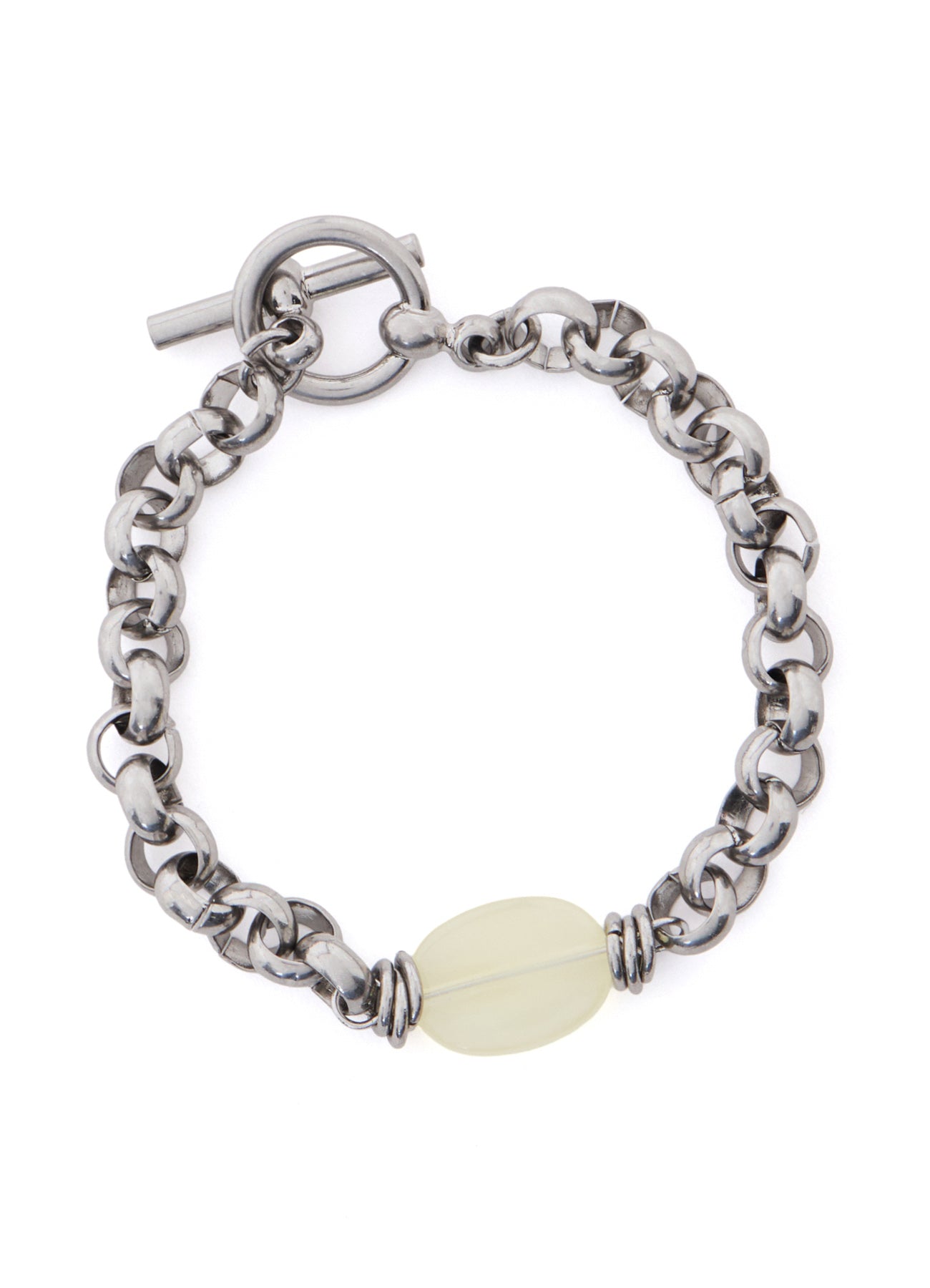 BRASS OVAL BEADS BRACELET