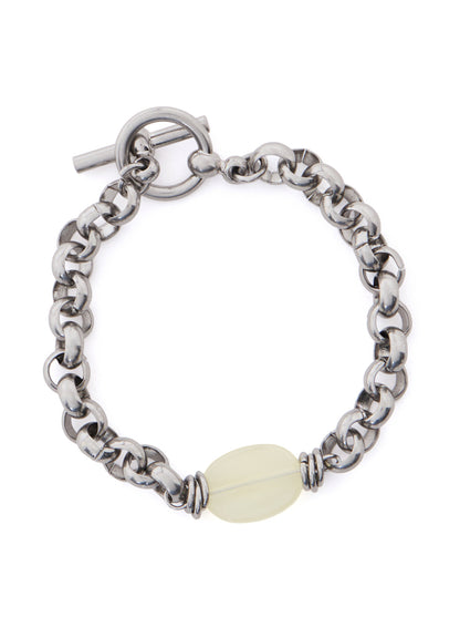 BRASS OVAL BEADS BRACELET