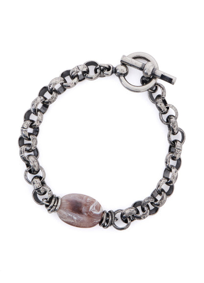 BRASS OVAL BEADS BRACELET