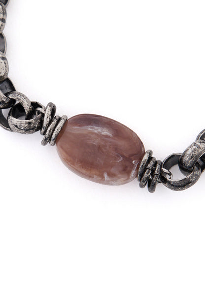 BRASS OVAL BEADS BRACELET