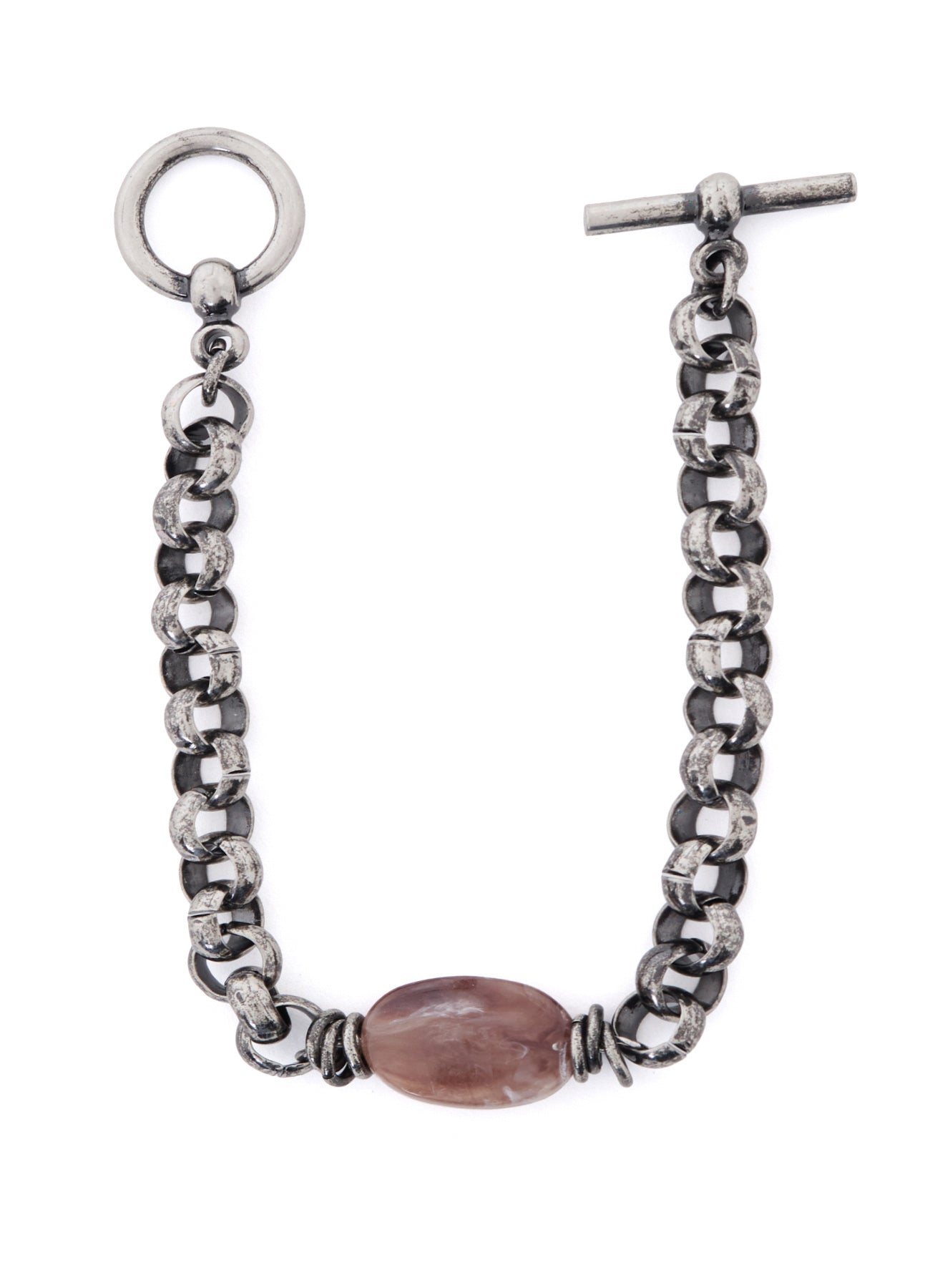 BRASS OVAL BEADS BRACELET