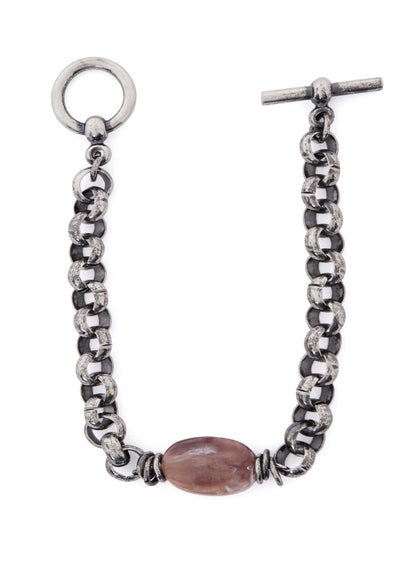 BRASS OVAL BEADS BRACELET