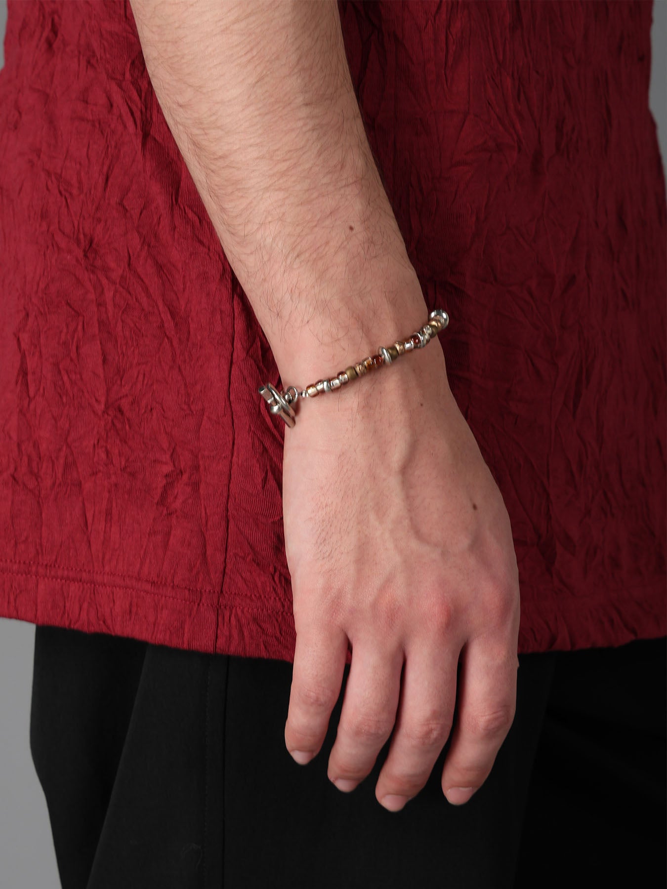 BRASS BROWN BEADS BRACELET – THE SHOP YOHJI YAMAMOTO