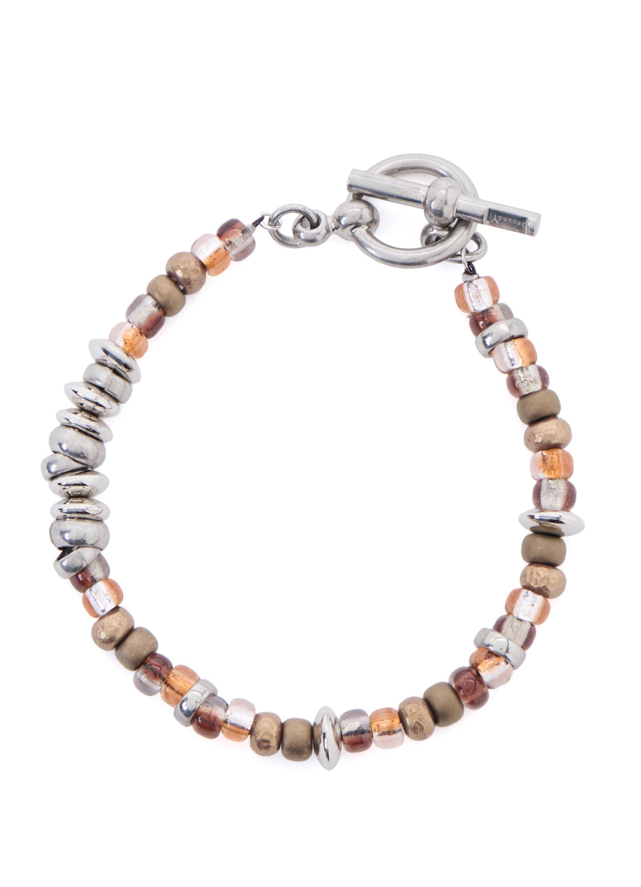 BRASS BROWN BEADS BRACELET
