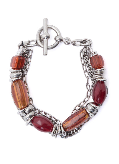 BRASS AMBER BEADS BRACELET