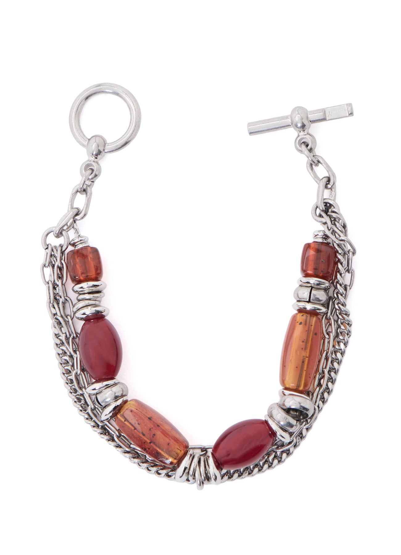 BRASS AMBER BEADS BRACELET