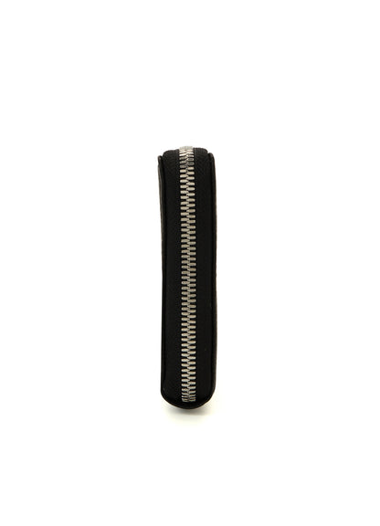 COW LEATHER BLACK & WHITE LONG WALLET